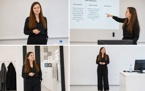 A. Mierzejewska podczas prezentacji