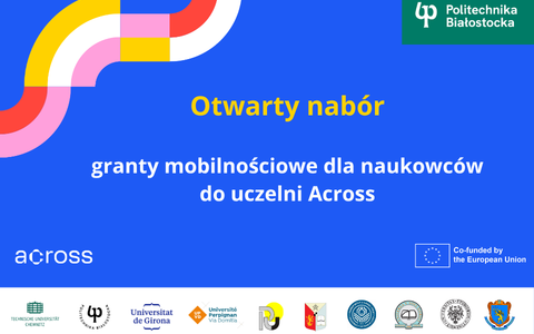Grafika informująca o naborze wniosków mobilnościowych Across dla naukowców