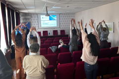 Zajęcia ruchowe w sali wykładowej