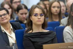 Studenci, doktoranci oraz pracownicy Politechniki Białostockiej podczas spotkania w ramach Tygodnia Otwartości w Nauce – fot. Dariusz Piekut / PB