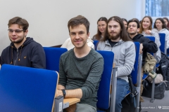 Studenci, doktoranci oraz pracownicy Politechniki Białostockiej podczas spotkania w ramach Tygodnia Otwartości w Nauce – fot. Dariusz Piekut / PB