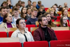 Studenci PB podczas prezentacji partnerów Uniwersytetu Europejskiego ACROSS. Fot. Dariusz Piekut/PB.
