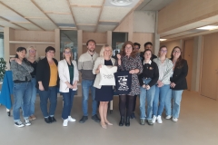 Dr hab. inż. Joanna Mystkowska, prof. PB, podczas spotkania z zespołem realizującym projekt ACROSS na Uniwersytecie w Perpignan