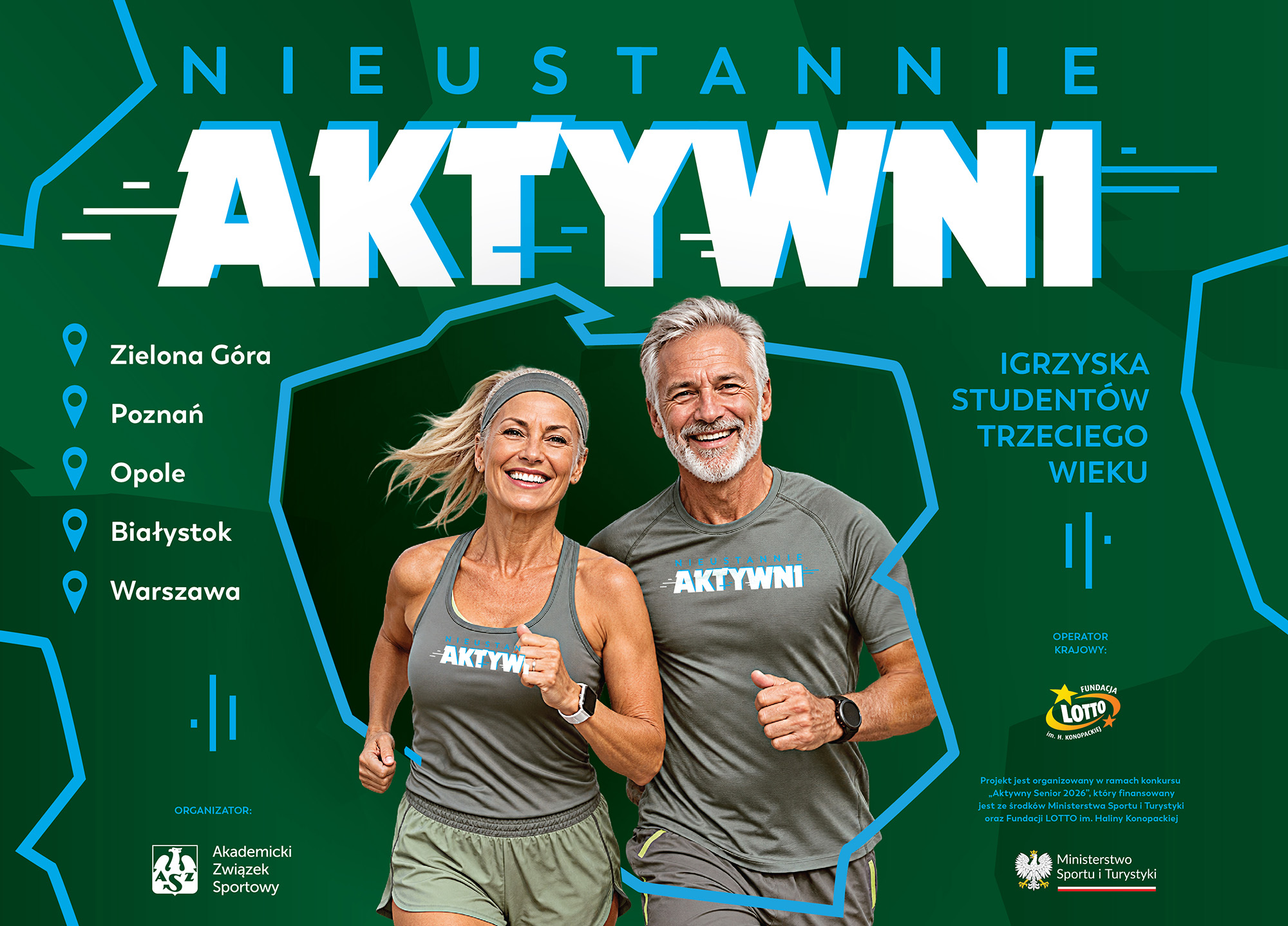 Plakat NIEUSTANNIE AKTYWNI