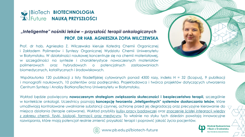 Prelegent Prof. dr hab Agnieszka Zofis Wilczewska