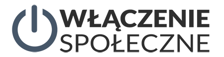 symbol włącznika, napis włączenie społeczne