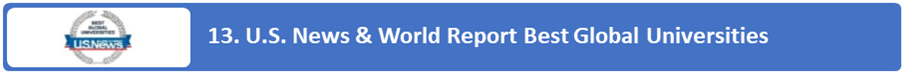 13. U.S. News & World Report Best Global Universities