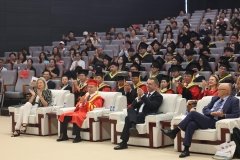 Przedstawiciele władz trzech Uczelni współtworzących ISE - Uniwersytetu Tianjin Chengjian, Politechniki Krakowskiej i Politechniki Białostockiej,  fot. Uniwersytet Tianjin Chengjian