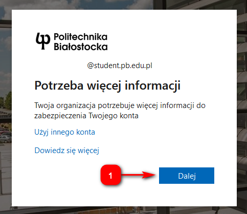 Strona logowania portalu Office365