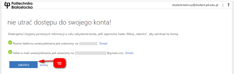 Strona logowania portalu Office365