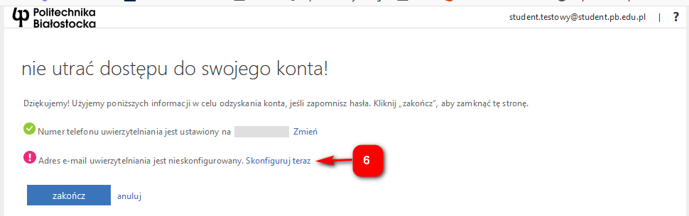 Strona logowania portalu Office365