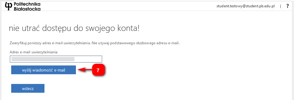 Strona logowania portalu Office365