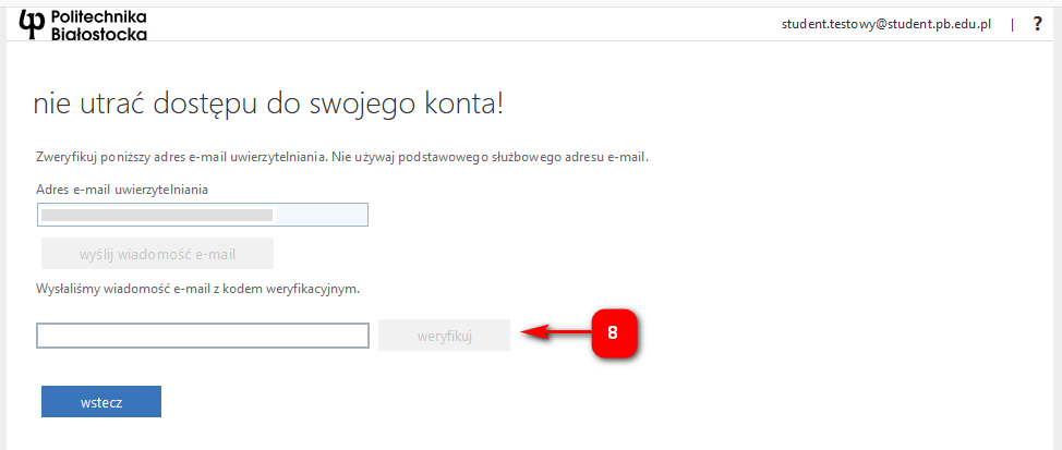 Wygląd okna logowania do O365