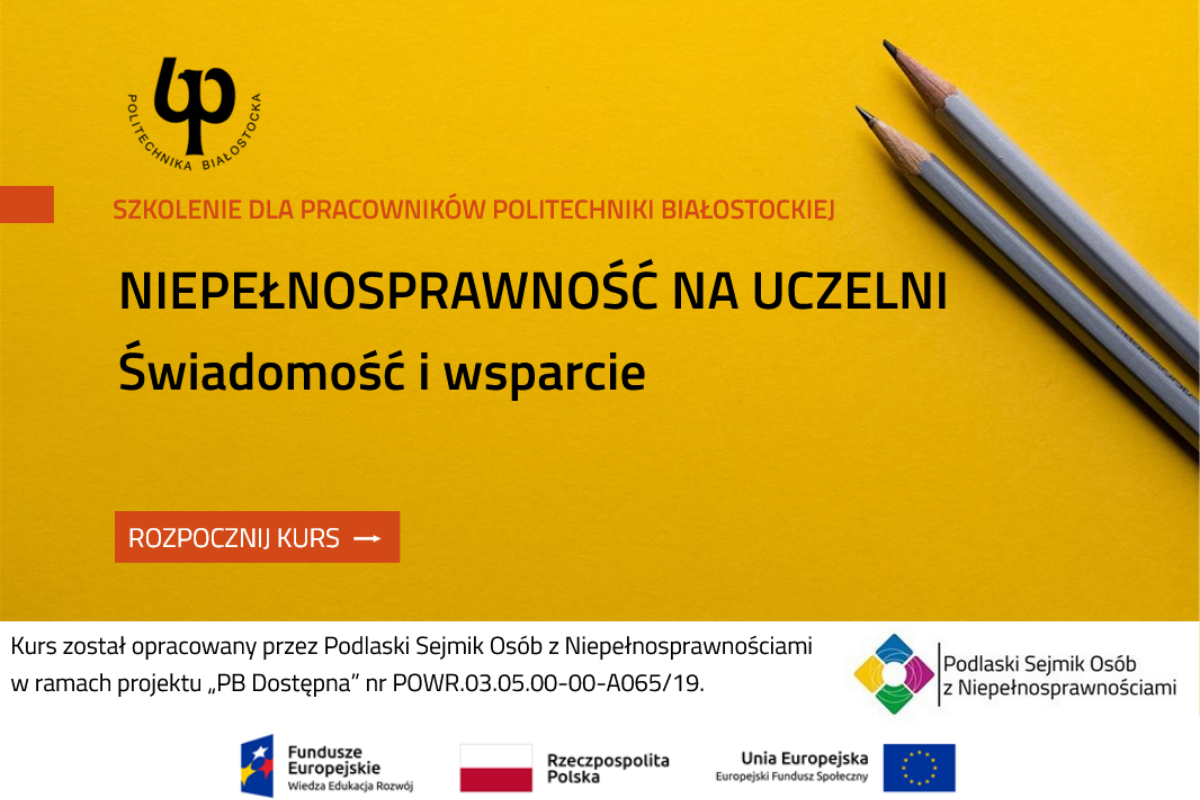 Szkolenie dla pracowników PB z zakresu „Niepełnosprawność na uczelni. Świadomość i wsparcie”