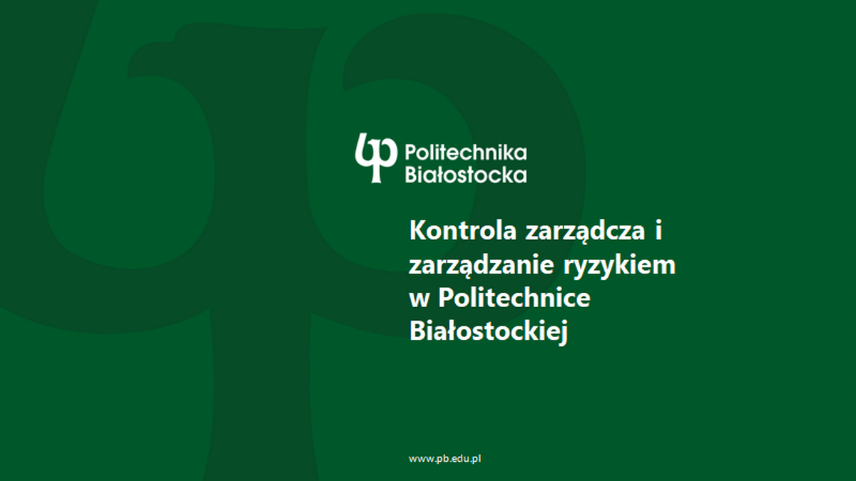 Kontrola zarządcza i zarządzanie ryzykiem w PB – szkolenie online