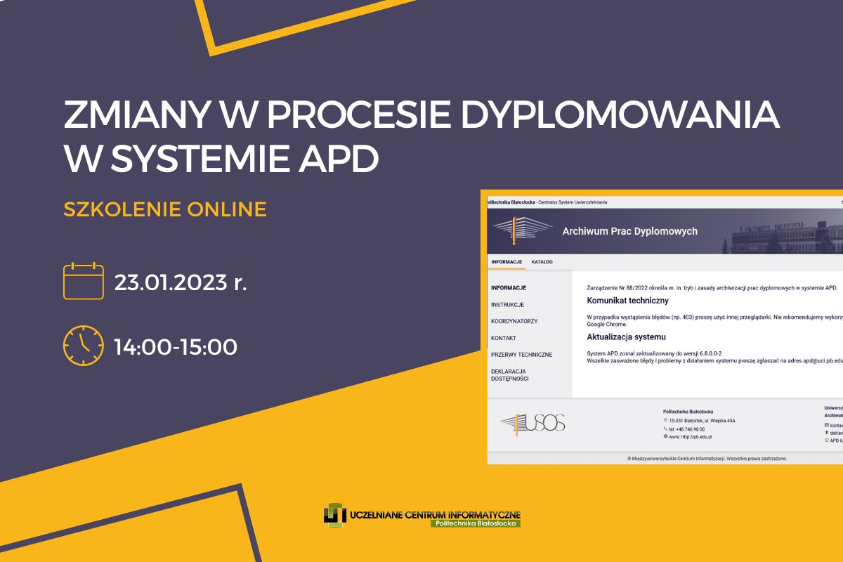 Zmiany w procesie dyplomowania w systemie APD