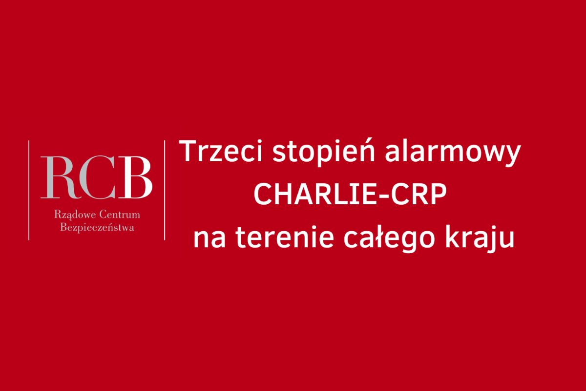 Trzeci stopień alarmowy CHARLIE-CRP