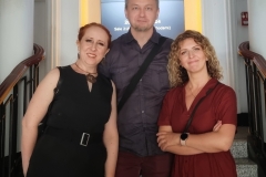 Pracownicy Uczelnianego Centrum Informatycznego, od prawej:   Magdalena Wasilewska,  Marek Opacki, Katarzyna Kościuk.