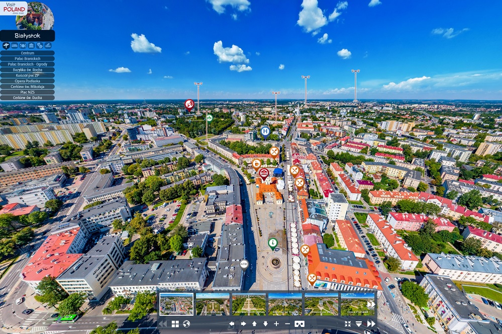 Bialystok virtual tour_panorama of the centre of city