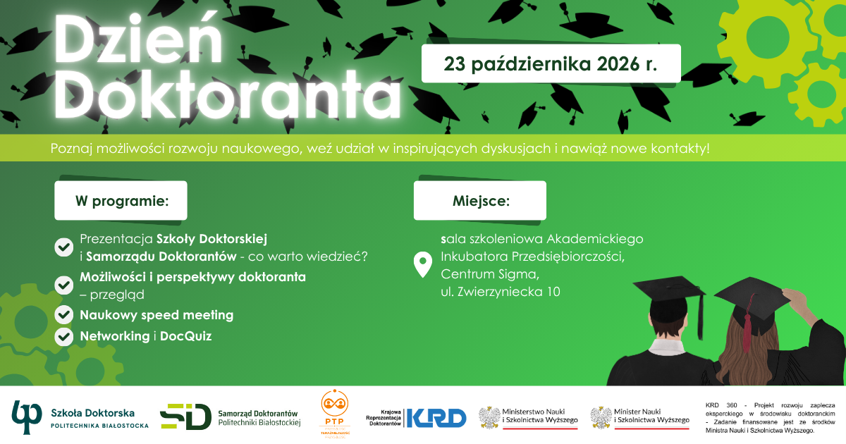 Plakat informacyjny o Dniu Doktoranta