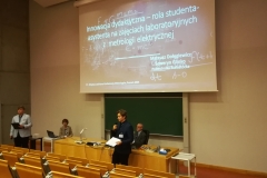 Wystąpienie studentów podczas konferencji MKM, fot. arch. Wydziału Elektrycznego