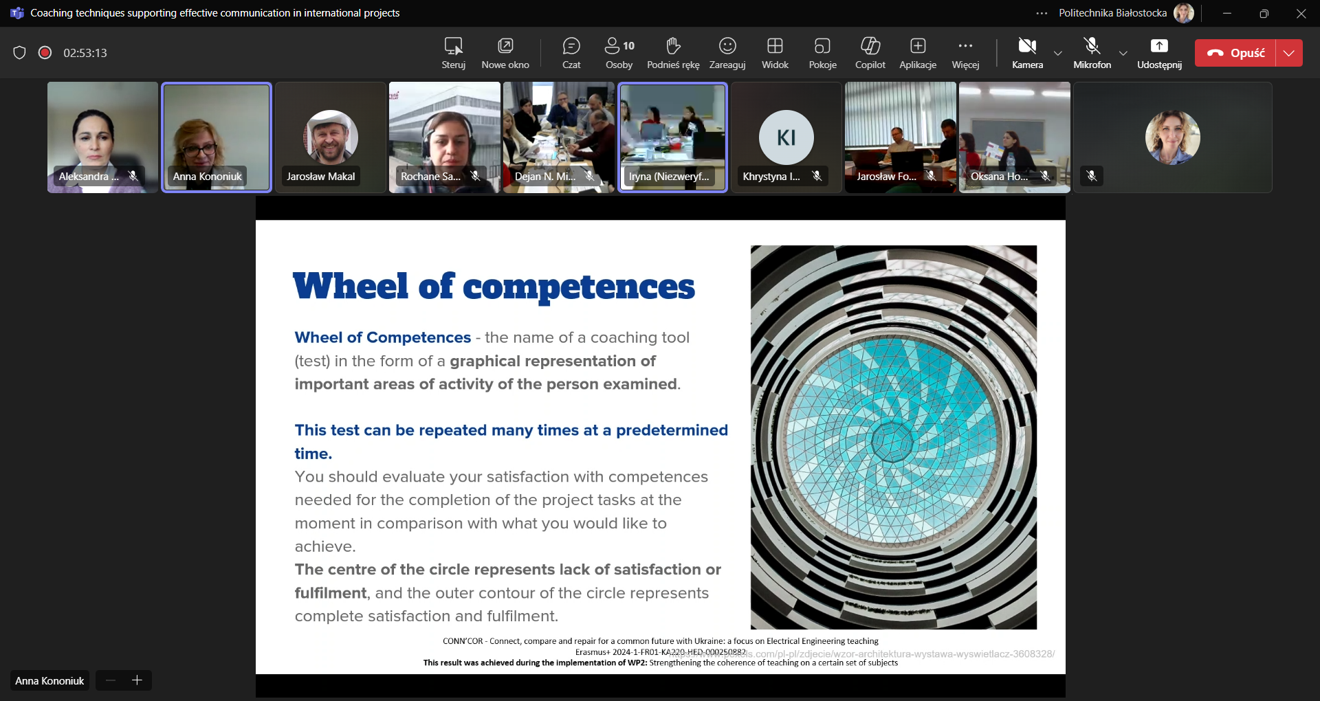 CONNCOR, Warsztaty online, fot. arch. prywatne J. Forenc