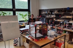 Mgr arch. A. Modzelewska w pracowni druku 3D laboratorium MOLAB (fot. A. Jakimowicz)