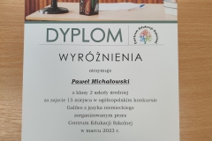 Dyplom Galileo z języka niemieckiego