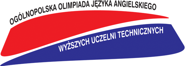 Banner olimpiada języka angielskiego.