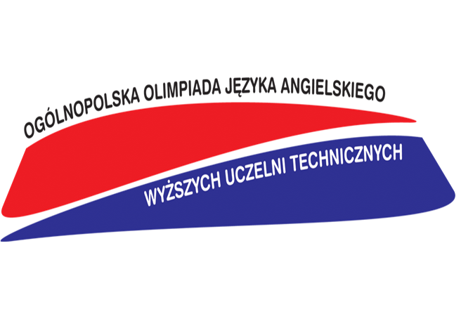 Banner olimpiady języka angielskiego.
