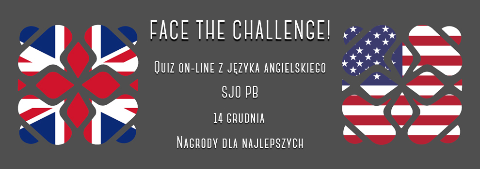 Face the challenge! Quiz z języka angielskiego - banner