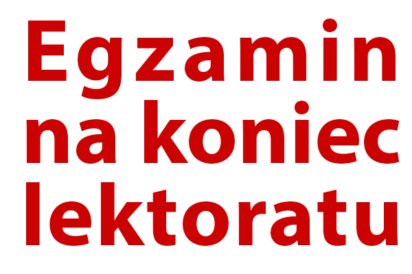 Egzamin na koniec lektoratu