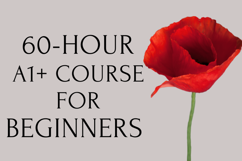 60-hour A1+ course for beginners