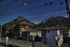 A-view-of-a-mountain-from-a-train