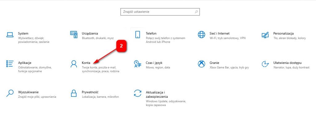 Ustawienia systemu Windows