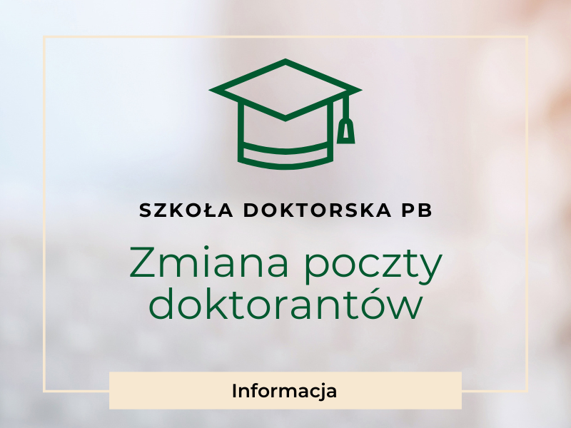 Zmiana poczty doktorantów
