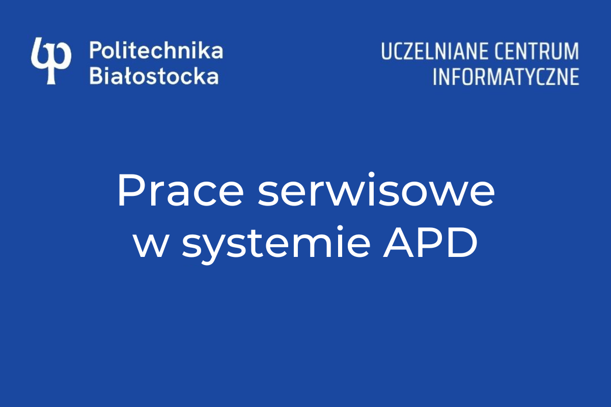 Prace serwisowe w APD