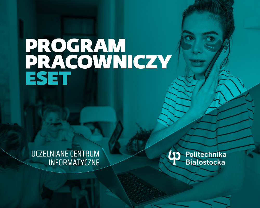 grafika przedstawia logo programu pracowniczego eset
