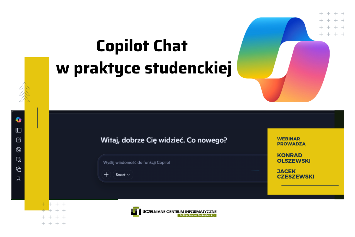 slajd informujący o spotkaniu a na nim logo Copilota