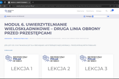 Bezpieczny Polak w sieci - widok modułu 6