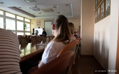 Wykład dr inż. Aleksandry Szaja w Politechnice Białostockiej. 19 września 2023 r. fot. Iryna Mikhno/ PB
