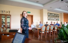 Wykład dr inż. Aleksandry Szaja w Politechnice Białostockiej. 19 września 2023 r. fot. Iryna Mikhno/ PB