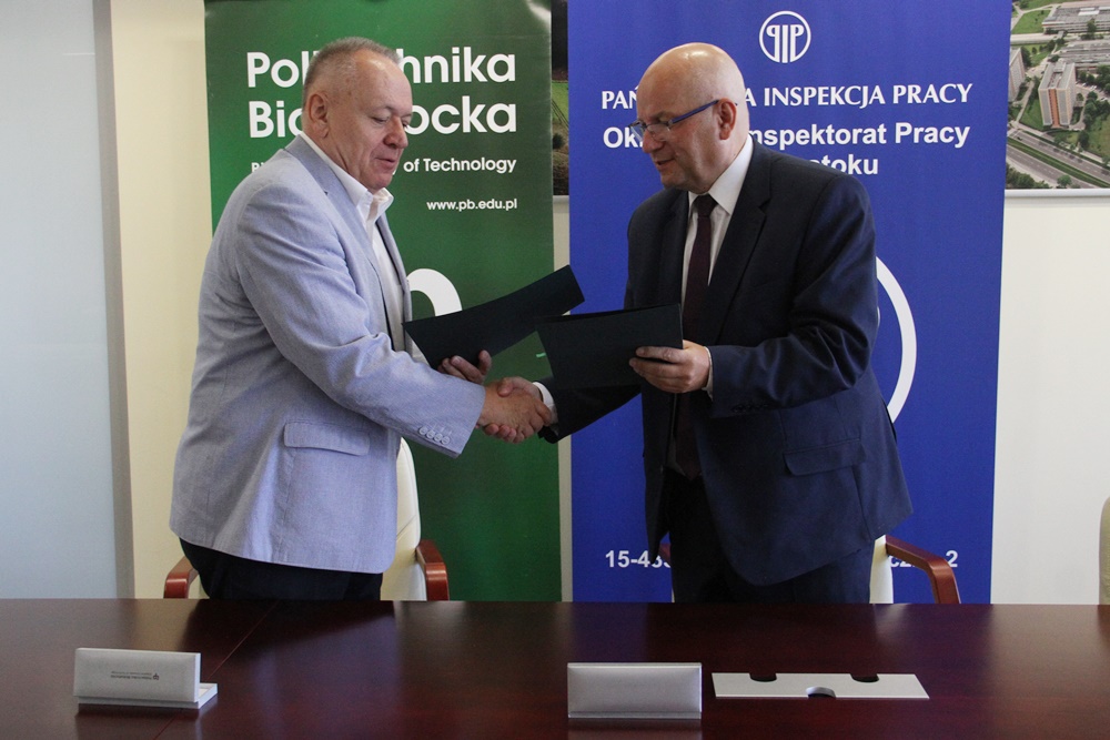 Politechnika Białostocka podpisała umowę z Państwową Inspekcją Pracy