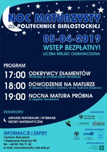 Plakat noc maturzysty