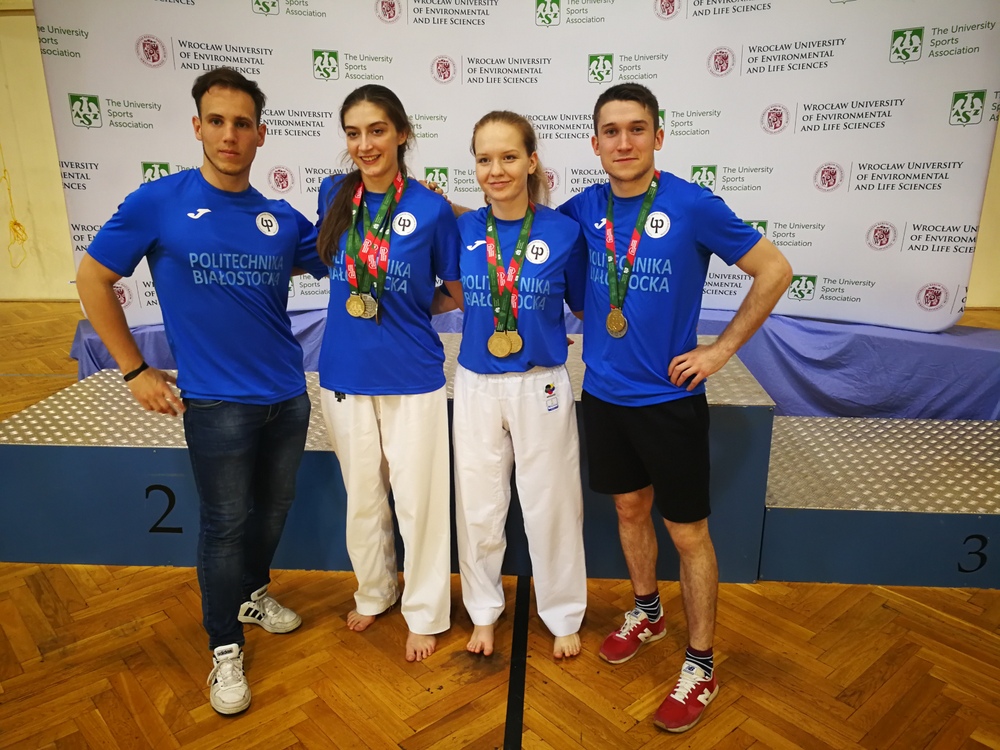 Drużyna Politechniki Białostockiej na AMP w Karate WKF, 25-26 maja 2019 r. Wrocław