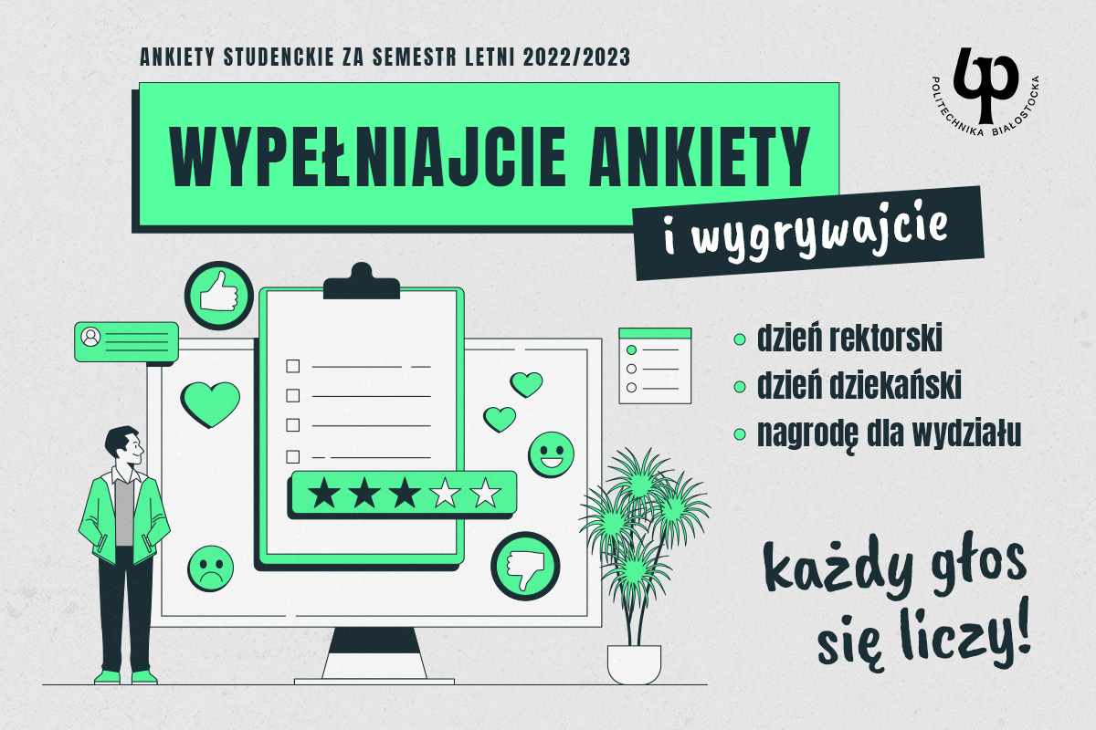 grafika zachęcająca do wypełniania ankiet studenckich