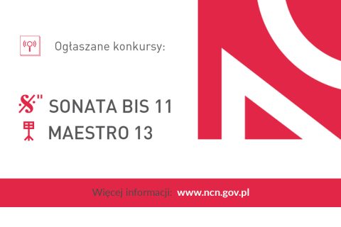 Grafika dotycząca konkursu MAESTRO 13 i SONATA BIS 11