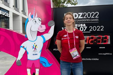 Klaudia Sokołowska z Politechniki Białostockiej na Europejskich Igrzyskach Akademickich 2022
