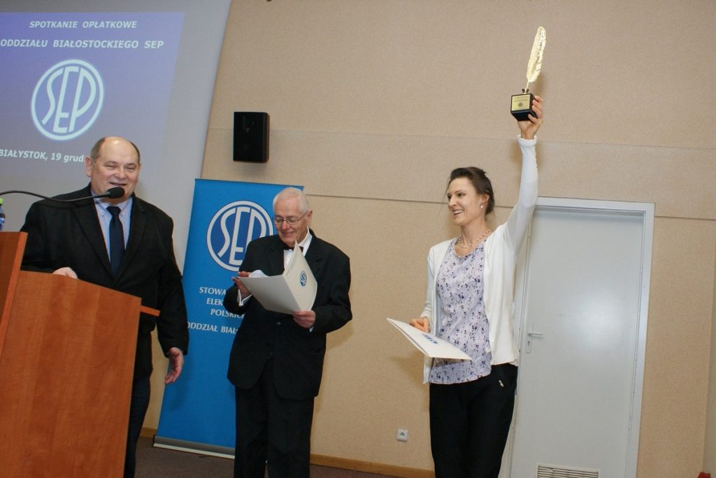 Dr inż. Agnieszka Choroszucho wyróżniona przez Stowarzyszenie Elektryków Polskich