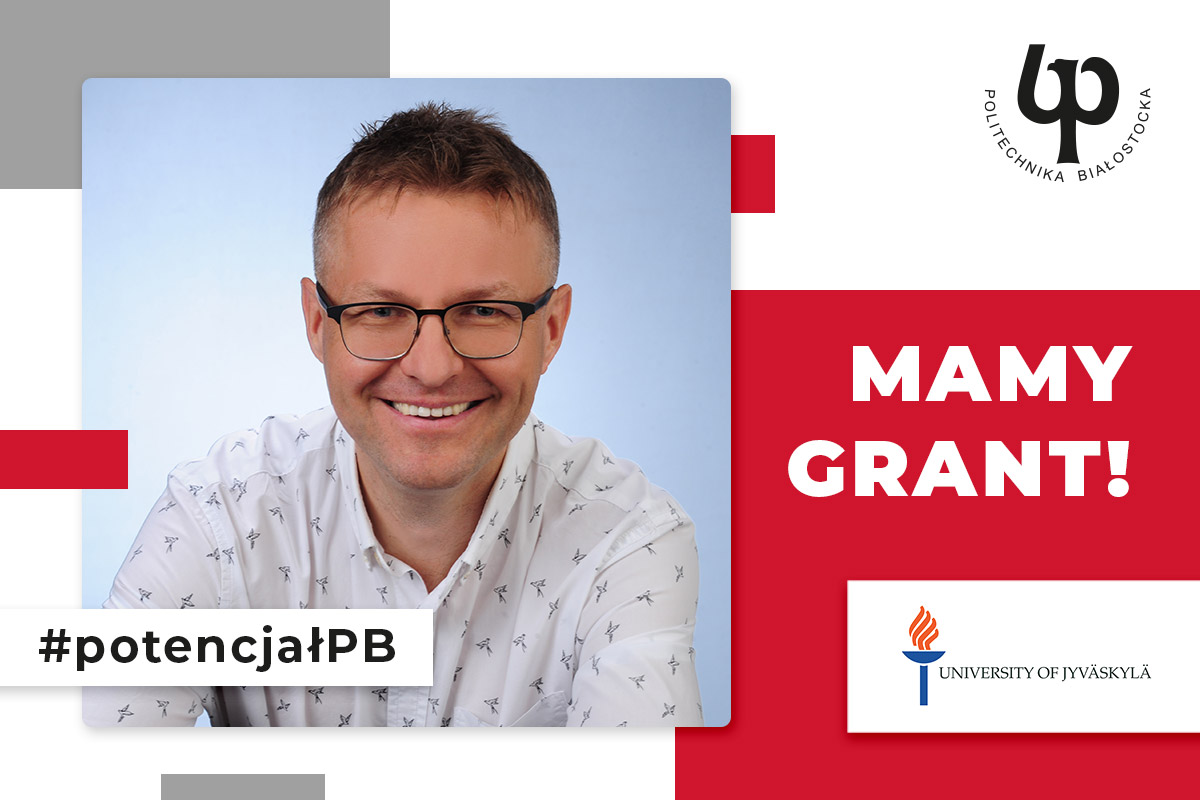 Grafika Dr hab. inż. Dariusz Siemieniako, prof. PB uzyskał grant badawczy w University of Jyvaskyla w Finlandii